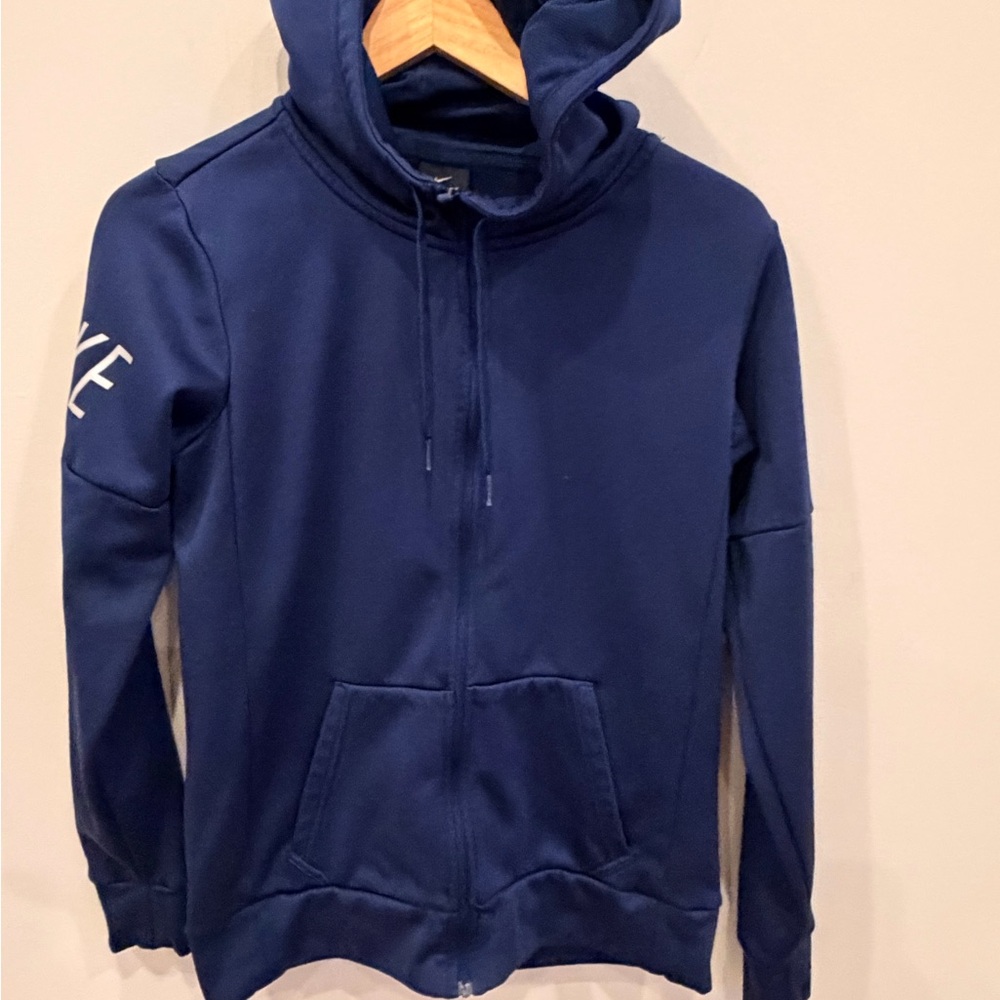 Nike Dri-FIT Full Zip Hoodie‎ Women’s XS Navy Blue Lightweight Athletic Jacket